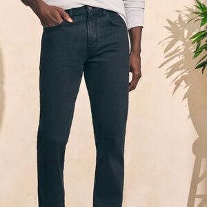 Faherty Slim Straight Denim Black